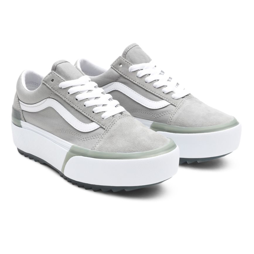 Vans Pastel Old Skool Stacked Dam MörkGrå/Vita - Vans Classics Butiker (JFXUY6279)